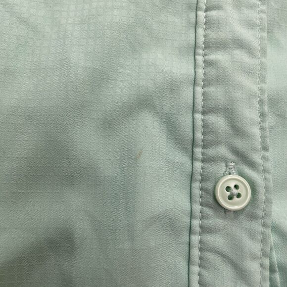 Columbia PFG Tamiami Active Shirt Womens Xl Green Short Sleeve Zip Pocket Casual - Picture 6 of 13